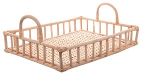 Bandeja De Rattan Com Alça Nature 37x27x7cm 29501 Wolff