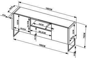 Buffet Multifuncional 2 Prateleiras Em Mdf - Thassos Branco