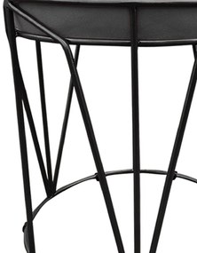 Puff Multiuso com Mesa Babu 2 em 1 Suede Base Preto D'Rossi - Grafite
