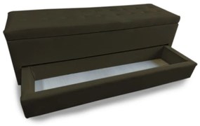 Calçadeira Baú com Sapateira Casal 140cm Paris Suede Marrom - Sheep Estofados - Marrom