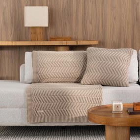 Manta Trussardi 100% Algodão Serine - Nocciola  125 x 150