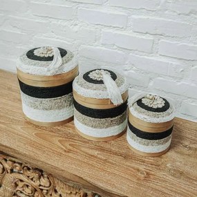 Pote em Bambu Black White | Bali