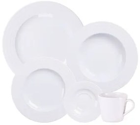 Aparelho de Jantar 20 Peças Tramontina Vibrare em Porcelana Decorada