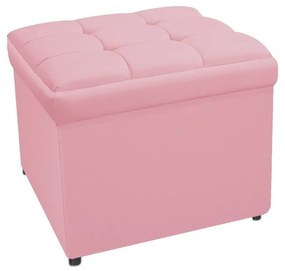 Calçadeira Copenhague 100 cm Solteiro Suede Rosa Bebê - ADJ Decor