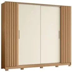 Guarda Roupa Casal 270cm 4 Portas Jacarandá Flex Off/Freijó - Albatroz