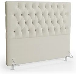 Cabeceira Casal Queen Cama Box 160cm Cristal C16 Bouclê Bege - Mpozena