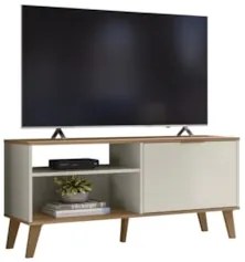 Rack Bancada Para TV 50 Pol 120cm Roby Off/Nature Z49 - Mpozenato