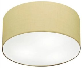 Plafon Cilíndrico Md-3047 Cúpula em Tecido 45x15cm Algodão Crú - Bivolt
