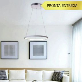 Pendente Orlo Anel Redondo Ø40Cm Led 20W 3000K Bivolt Cobre - Usina Im... (CB-M = Cobre)