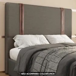 Cabeceira Cama Box King 193cm Estofada Glory Saturno Mescla Z04 - Mpoz