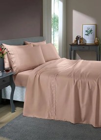Jogo de Cama 200 Fios Coral Casal 4 Peças