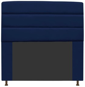 Cabeceira Estofada Turim 195 cm King Size Suede Azul Marinho - ADJ Decor