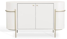Buffet Tilman Laqueado com Portas Prateleira Interna Base Aço Carbono Pintura Metalizada