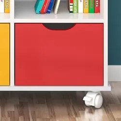 Nicho Organizador com Rodízios Toys 6 Gavetas Q01 Branco/Colorido - Mp