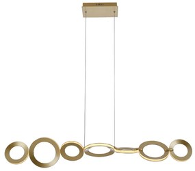 Pendente Ginga 17X105X17Cm French Gold Led 33W 3000K Bivolt | Bella Il...