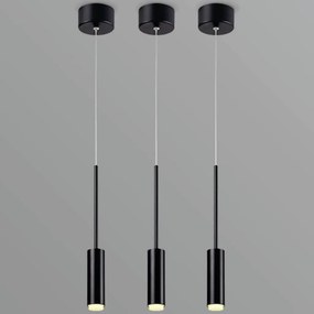 Pendente Match 7W Led 3000K Ip20 Preto Bivolt Ø4Cm | Opus Dn 37769 (Preto)