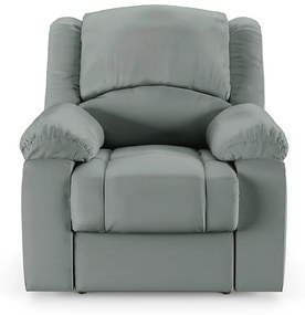 Poltrona do Papai Reclinável Sala de Cinema Madrid Elétrica Touch Massagem USB PU Cinza  G23