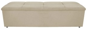 Calçadeira Munique 195 cm King Size Suede Bege - ADJ Decor