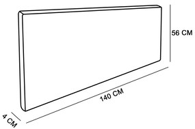 Cabeceira Painel Clean para Cama Box Casal 140 cm Suede M11- D'Rossi - Cinza