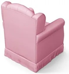 Poltrona de Amamentação Fixa com Puff Lucy Z39 Sintético Rosa - Mpozen