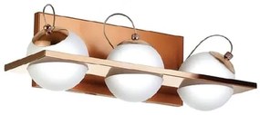 Arandela C/ Globo Apoio Horizontal 37X14X13Cm Metal E Vidro 3 X G9 Glo... (CROMADO, FOSCO)