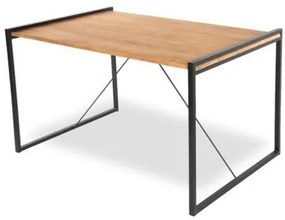 Mesa Jantar Aspen Tampo Mel Base Preta 140cm - 62467 Sun House