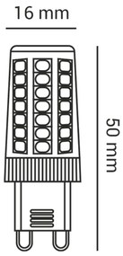 Lâmpada Halopin G9 Led 3,5W 350Lm 6000K 300° 127V | Opus Lp 39947