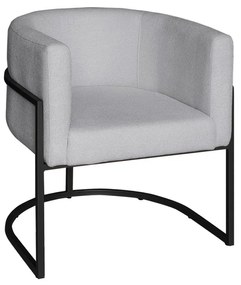 Poltrona Base Industrial Preto Sala de Estar Lety Veludo - Prata