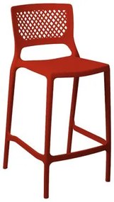 Banqueta Alta para Cozinha Vermelha Empilhável Vênus em Polipropileno Acrilys
