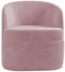 Poltrona Giratória Decorativa para Sala Dandara Z08 Veludo Rosê - Mpoz