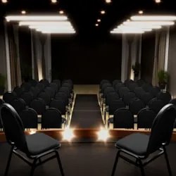 Cadeira Hoteleira Auditório Empilhável Sintético Z33 Preto - Mpozenato