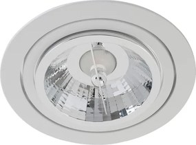 Plafon De Embutir Redondo Alumínio Branco 2cmx15,7cm Delfi