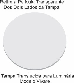 Disco Circular 55cm Branco P/ Lustre Tampa Luminaria 2mm x 55cm Td-6004