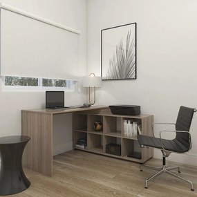 Mesa Escritório L Escrivaninha Diretor 8 Nichos Amadeirado