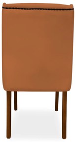 Kit 8 Cadeiras de Jantar Lecce Veludo Telha