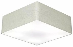 Plafon Quadrado Md-3051 Cúpula em Tecido 15/45x45cm Rústico Cinza - Bivolt