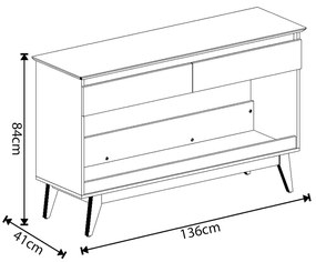 Aparador Decorativo Owen Branco G29 - Gran Belo