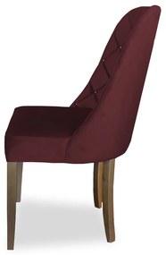 kit com 8 Cadeiras de Jantar Dublin Suede Bordô