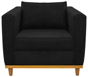 Poltrona Decorativa Europa Corano Preto ADJ Decor