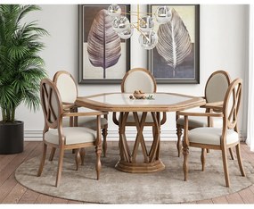 Conjunto de Jantar Hemma com Cadeiras Elisabeth Seiva -