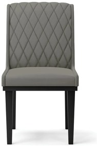 Cadeira Sala de Jantar Base Madeira Preto Kit 4 Sofia Suede Azul Marinho D03 - D'Rossi - Grafite