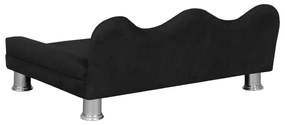 Cama Sofá Pet Meg Para Cães E Gatos Elegante e confortável Suede Preto
