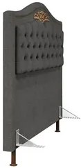 Cabeceira Cama Box Casal King 195cm com Tachas Imperial J02 Linho Graf