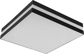 Plafon De Sobrepor Quadrado 36X36cm Bilbao - BRANCO PRETO