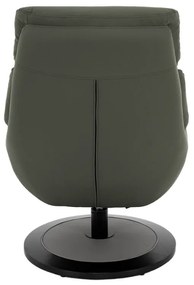 Poltrona de Massagem Giratória Alasca com Aquecimento Apoio para os Pés PU Verde G56 - Gran Belo