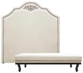 Kit Cabeceira e Calçadeira Queen Orlando P02 160 cm para cama Box Corano - ADJ Decor