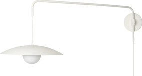 Arandela Zen 40X99,2X43,3Cm 1Xg9 Braço Haste E Cúpula Alumínio E Globo... (BT - Branco Texturizado)