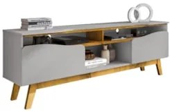 Rack Bancada Para TV 75 Pol 180cm Rita Off/Naturalle B02    - Mpozenat