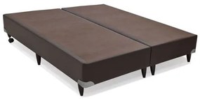 Base de Cama Box Baixa Cori Rosolare King Size Corino Marrom 1,86 MT (LARG) - 40159 Sun House