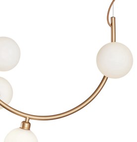 Pendente Astral 28X50X48,5Cm 4Xg9 Globo Ø12Cm - Usina 16942/4 (BT - Branco Texturizado, FOSCO)